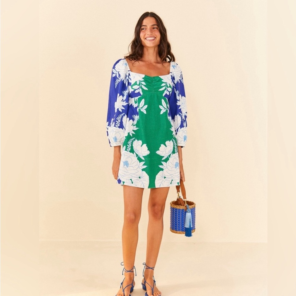 Farm Rio Soft Garden Mini Dress